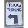Image 1 : Trucks Turning Highway Sign
