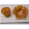 Image 2 : 2 pcs. Carnival Glass Punch Bowl