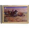 Image 1 : Framed Charles Russell Print (The Herd Quitter)
