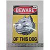 Image 1 : "Beware of Dog" tin sign - 12"x8"