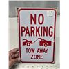 Image 2 : "No Parking" tin sign - 12"x8"