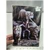 Image 2 : "Witch and Wolves" tin sign - 12"x8"