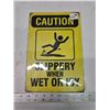 Image 1 : "Caution" tin sign - 12"x8"