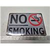 Image 1 : "No Smoking" tin sign - 12"x8"