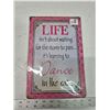 Image 1 : "Life" tin sign - 12"x8"