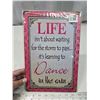 Image 2 : "Life" tin sign - 12"x8"