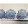 Image 3 : 4 Vintage frosted blue glass sundae cups - no chips!