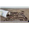 Image 2 : Bucket of some horseshoes and antique wrenches