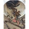 Image 8 : Bucket of some horseshoes and antique wrenches