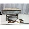 Image 1 : Antique hinges and small bench - 22"x16.5"X15"H