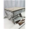 Image 2 : Antique hinges and small bench - 22"x16.5"X15"H