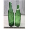 Image 1 : 2 Vintage green pop bottles - 1 way Owens, Illinois