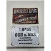 Image 1 : 2 - 8x11" tin signs - "Winchester" & "OCD"