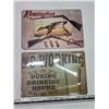 Image 1 : 2 - 8x11" tin signs - "No Working" & "Warning"