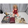 Image 1 : Bundle of collectibles - Large doll, photo albums, etc.