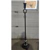 Image 1 : Unique vintage floor lamp, w/ Lanshire clock - works & marble base - 62"H