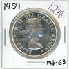 Image 1 : 1959 Canadian voyageur silver dollar