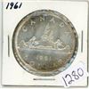 Image 1 : 1961 Canadian voyageur silver dollar