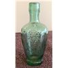 Image 1 : Vintage Vaselli Orvieto clear blue green glass wine bottle.  6" tall.  No chips or cracks, one glass