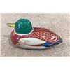Image 1 : Vintage tin toy wind-up duck.  Made in Japan. Missing part of the winder (photo) Nice paint.