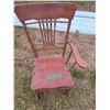 Image 1 : Rocking chair w/ leather wraps - for restauration