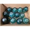 Image 2 : Box of green glass insulators - some have chips