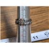 Image 2 : New Men's size 10, stainless steel ring, w/ chain - spins