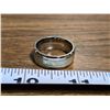 Image 1 : New Men's size 8, stainless steel ring, w/ pearl like accent