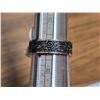 Image 2 : New Men's size 13, stainless steel ring, w/ black graphics