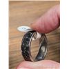 Image 4 : New Men's size 13, stainless steel ring, w/ black graphics
