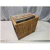 Image 7 : Wooden crate, w/ vinyl records