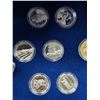 Image 5 : 1992 Canadian 125th anniversary coin set - 12 Sterling silver 25 cent coins & Loonie - in blue velve