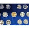 Image 6 : 1992 Canadian 125th anniversary coin set - 12 Sterling silver 25 cent coins & Loonie - in blue velve