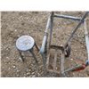 Image 4 : Vintage welding cart & Small metal shop stool