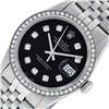 Image 2 : Rolex 36MM Stainless Steel Black Diamond Datejust Wristwatch