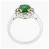 Image 8 : NEW Classic 18K TT Gold 2.11 ctw Oval Emerald Solitaire w/ Round Diamond Halo Ri