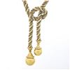 Image 6 : Vintage Tiffany & Co 14K Gold Twisted Wheat & Rope Chain w/ Knot Lariat Necklace