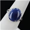 Image 1 : 11.27 ctw Blue BURMESE Sapphire and 0.15 ctw Diamond Platinum Ring