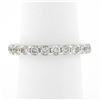 Image 3 : Classic 14k White Gold 1.60 ctw Shared Prong Set Round Diamond Eternity Band Rin