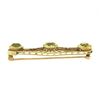Image 7 : Antique 14k Gold 9.50 ctw GIA Greenish Yellow Sapphire Mosaic Open Work Pin Broo