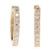 Image 1 : NEW Classic 14k Rose Gold 0.20 ctw Pave Diamond 12.5mm Petite Huggie Hoop Earrin