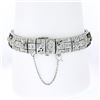 Image 2 : FANCY Antique Art Deco Platinum 6.03 ctw Diamond & Black Onyx 10.9mm Line Bracel