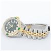 Image 5 : Rolex Ladies Quickset 18K Yellow Gold And Steel Green Vignette Diamond And Emera