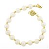 Image 2 : 14k Yellow Gold Filigree Clasp & Polished Bead Spacers 8.5-9.4mm Pearl Bracelet