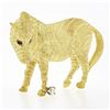 Image 5 : Craig Drake 18K Yellow Gold Ruby & Diamond Detailed Textured Zebra Brooch Pin