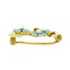 Image 4 : Antique Art Nouveau 14k Gold Crescent Moon Blue Enamel Seed Pearl Flowers Brooch