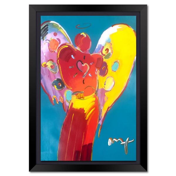 Red Angel with Heart by Peter Max