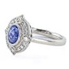 Image 2 : 1.20 ctw UNHEATED Blue Sapphire and 0.22 ctw Diamond Platinum Ring (GIA CERTIFIE
