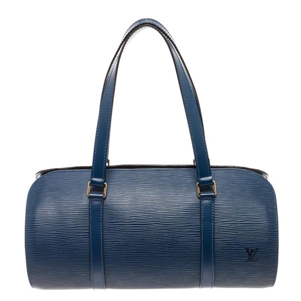 Louis Vuitton Blue Epi Leather Soufflot Shoulder Bag