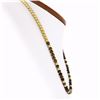 Image 2 : Vintage 14k Gold Round 4mm Tigers Eye & Polished Bead Ball Slide Chain Necklace